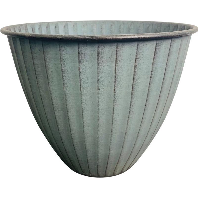Robert Allen Monroe 8 in. D Metal Planter Light Blue (Pack of 3)