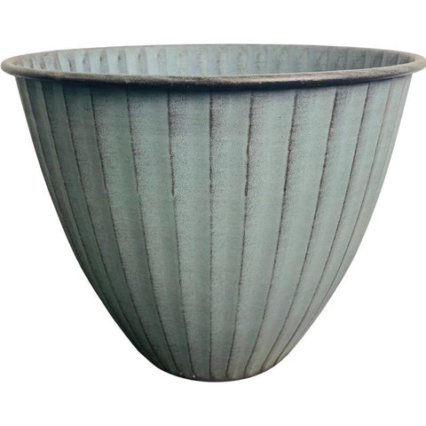 Robert Allen Monroe 8 in. D Metal Planter Light Blue (Pack of 3)