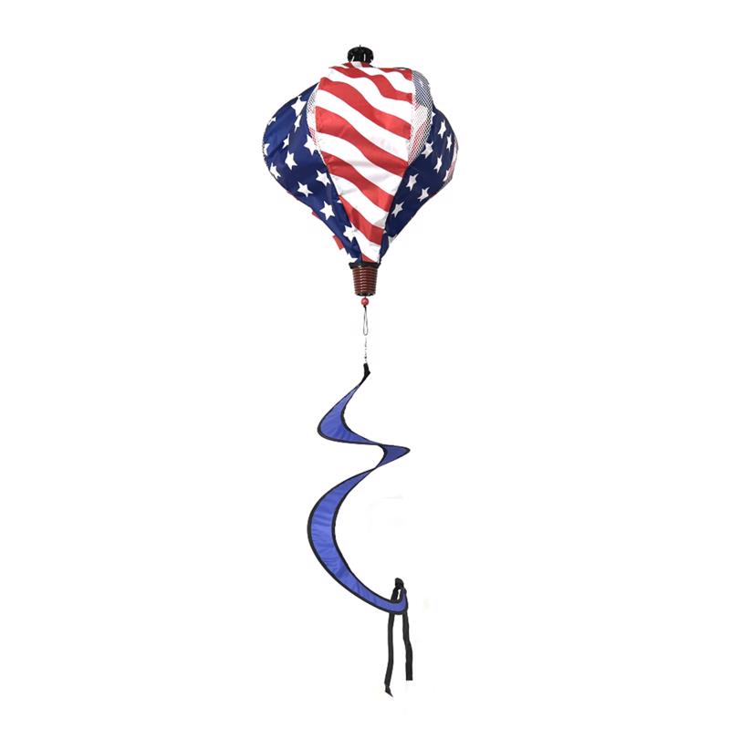 Meadowcreek Multicolored Polyester 55 in. H Patriotic Stars and Stripes Balloon Spinner (Pack of 24)