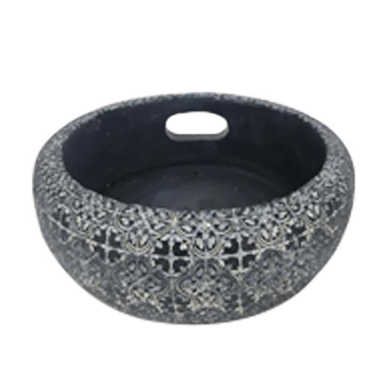 Exhart Black/Gray Resin 5 in. L X 5 in. W Echo Dot Holder Outdoor Decoration (Pack of 3)