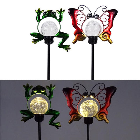 Alpine Multicolored Metal 23 in. H X 6 in. L X 2 in. W Silhouette Garden Friends Solar Garden Stake (Pack of 6)