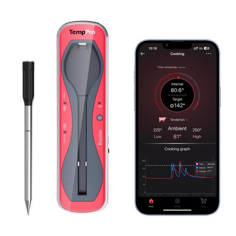 Termómetro digital con Bluetooth para parrilla/carne TempPro TP960W
