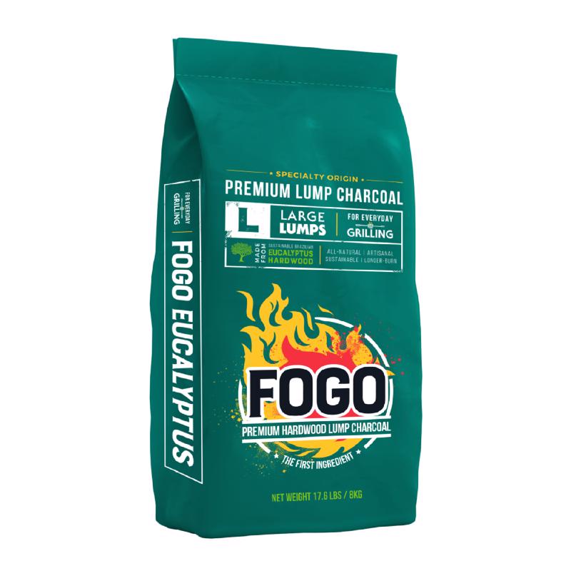 FOGO Carbón vegetal de eucalipto brasileño 100 % natural, en trozos, 17,6 lb