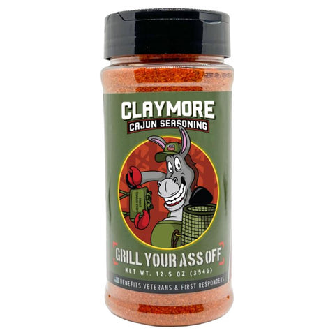 Grill Your Ass Off Claymore Cajun BBQ Seasoning 12.5 oz