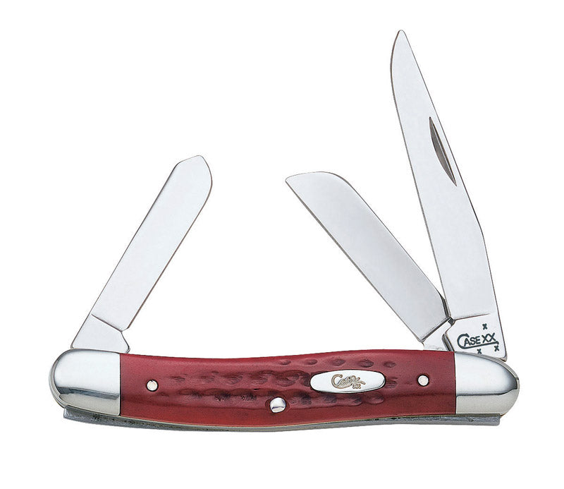 Case Med Stockman Red Stainless Steel 3-4 in. Pocket Knife