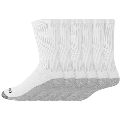 Dickies Dri-Tech Men's 6-12 Crew Socks White (Pack of 2)