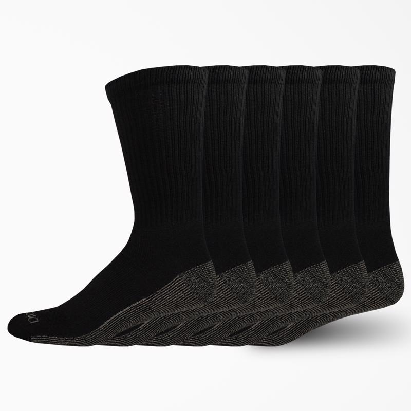 Dickies Dri-Tech Men's 6-12 Crew Socks Black (Pack of 2)