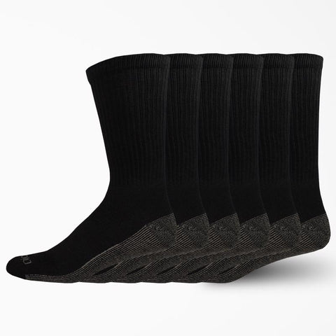 Dickies Dri-Tech Men's 6-12 Crew Socks Black (Pack of 2)
