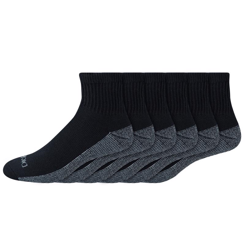 Dickies Dri-Tech Men's 6-12 Quarter Sock Black (Pack of 2)