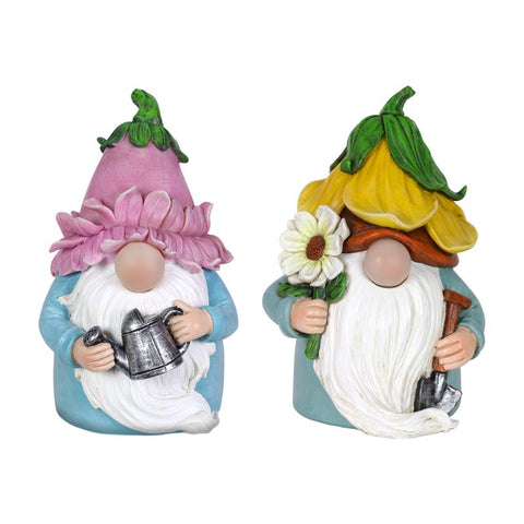 Exhart Resin Multi-color 7.48 in. Gnome Garden Statue (Pack of 4)