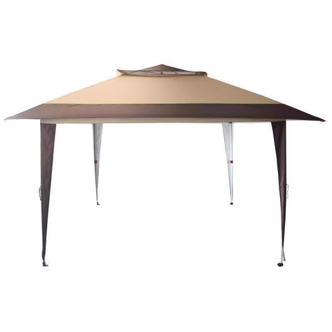 Crown Shade One Touch 150D Polyester Instant Gazebo Deluxe Canopy 9.4 ft. H X 9.1 ft. W X 9.1 ft. L