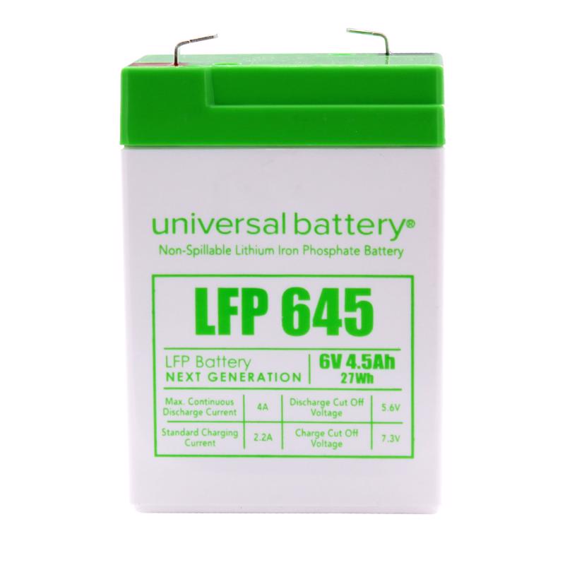 Universal Power Group LFP645 4.5 Ah 6 V Universal Battery (Pack of 2)