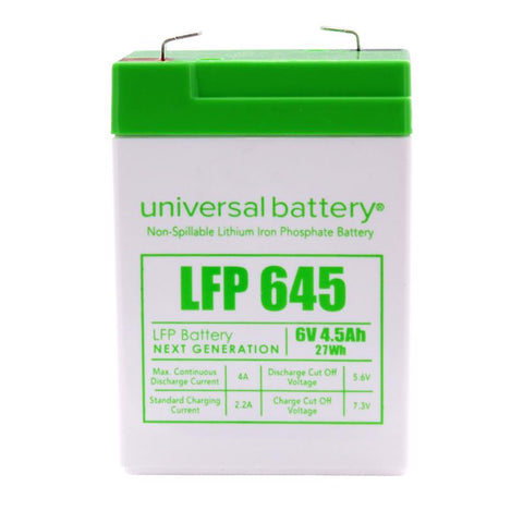 Universal Power Group LFP645 4.5 Ah 6 V Universal Battery (Pack of 2)