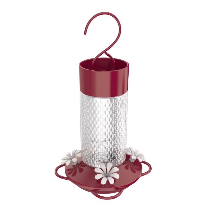 Nature's Way Hummingbird 13 oz Glass Nectar Bird Feeder 4 ports (Pack of 6)