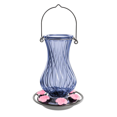 Nature's Way Hummingbird 32 oz Glass/Metal/Plastic Antique Nectar Bird Feeder 6 ports (Pack of 6)