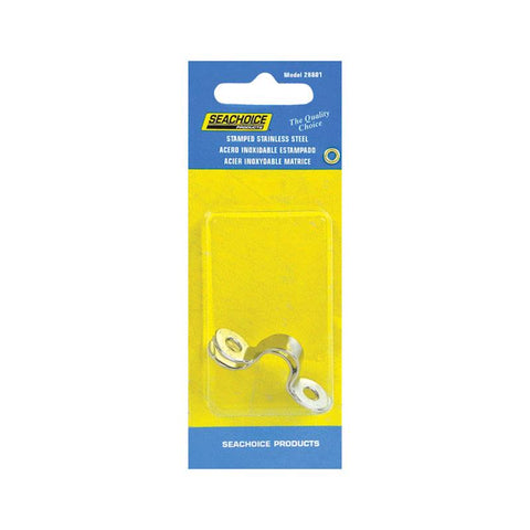 Seachoice Stainless Steel 1-5/8 in. L X 3/8 in. W Eye Straps 2 pk