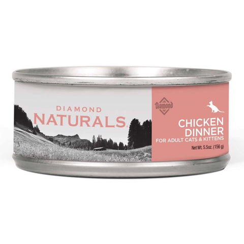 Diamond Naturals All Ages Chicken Pate Cat Food 5.5 oz (Pack of 24)