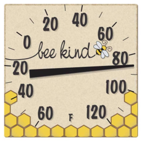 Taylor Bee Kind Design Thermometer Ceramic Multicolored 8 in. (Pack of 6)