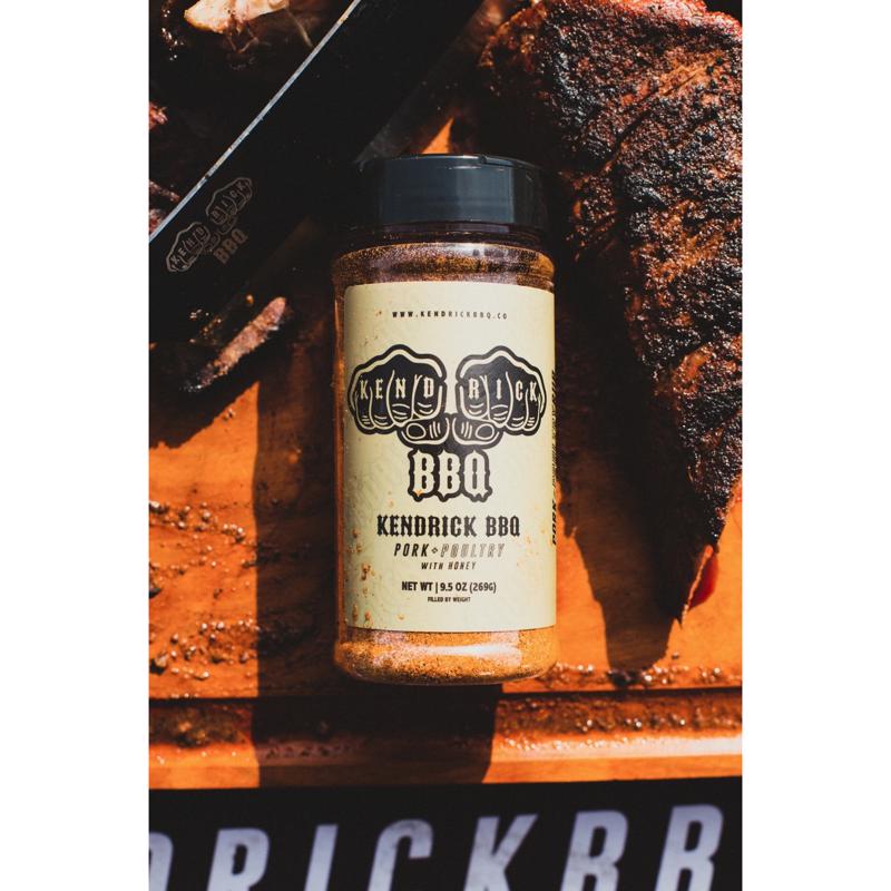 Kendrick Cerdo y Aves BBQ con Rub/Sazón Bar-B-Q de Miel 9.5 oz