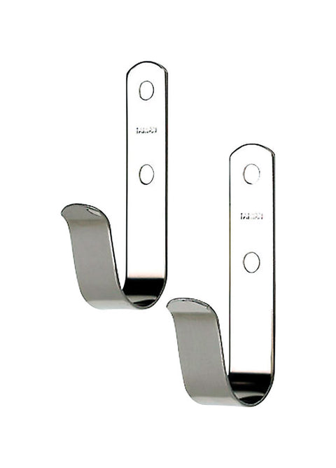 Seachoice Polished Stainless Steel 3-1/2 in. L X 1 in. W Boat Hook Holders 2 pk