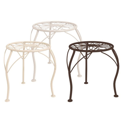 Classic Home & Garden 13.3 in. H Multi-colored Cast Iron Plant Stand (Pack of 3)