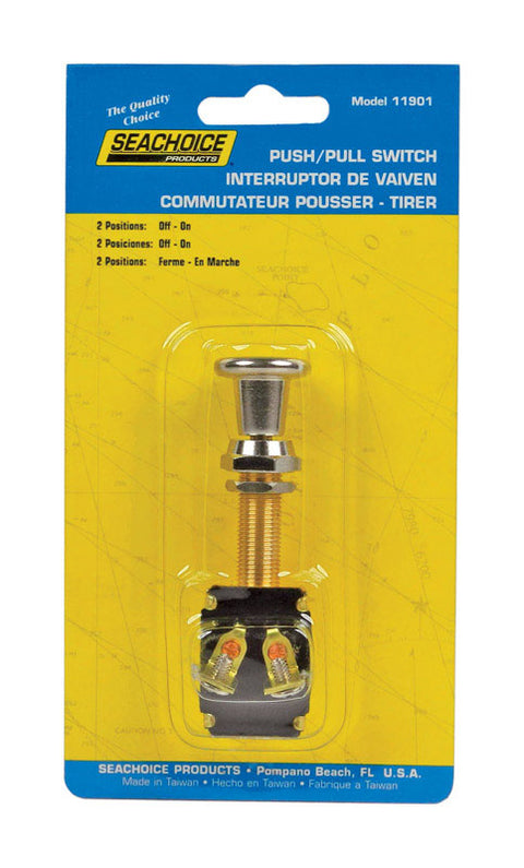 Seachoice Push-Pull Switch Chrome Plated Brass