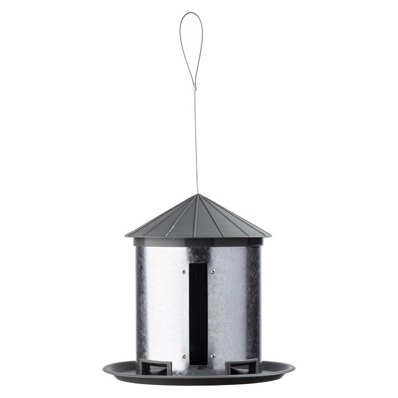 More Birds 7 lb. cap. Plastic/Steel Silo Hopper Bird Feeder