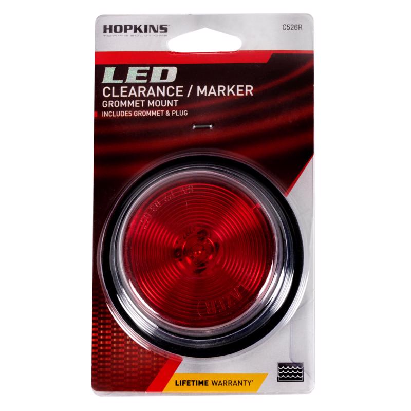Hopkins Red Round Clearance/Side Marker LED Light Kit (Pack of 2)