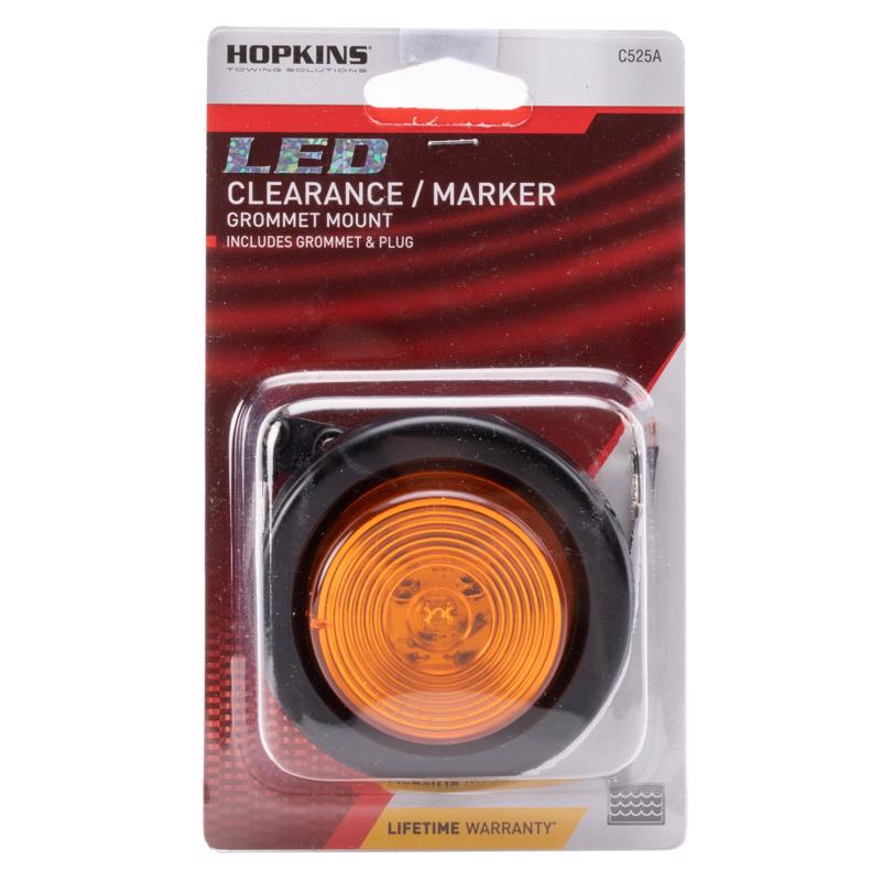Hopkins Amber Round Clearance/Side Marker LED Light Kit (Pack of 2)