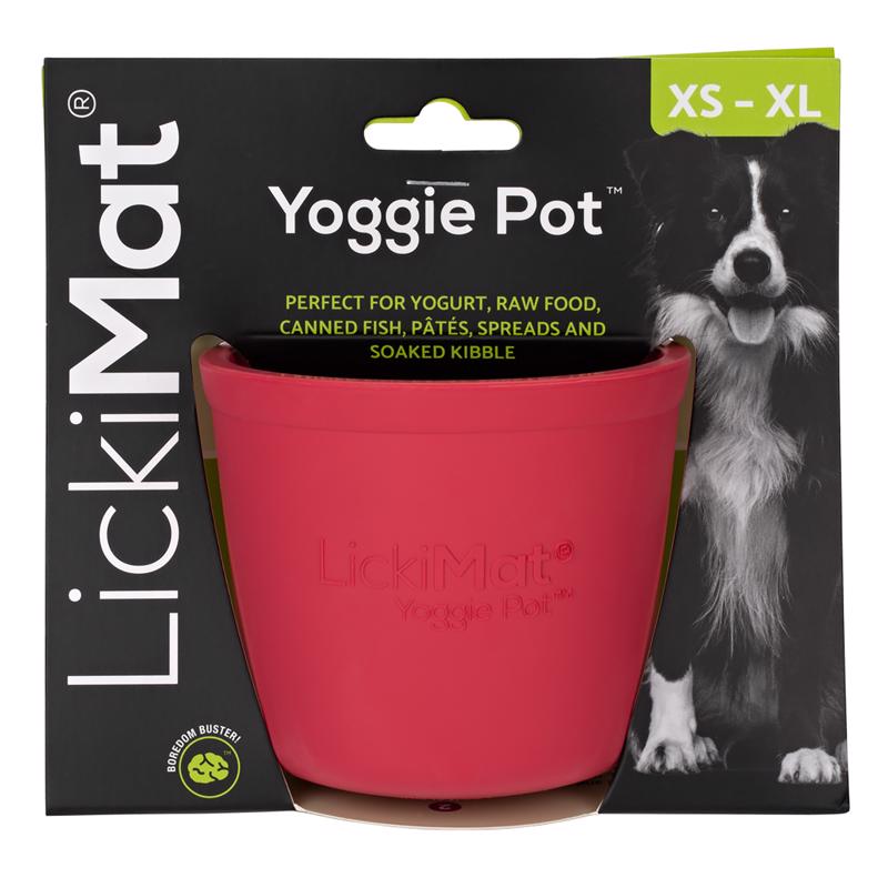 LickiMat Yoggie Pot Pink Rubber Slow Feeder For Dogs