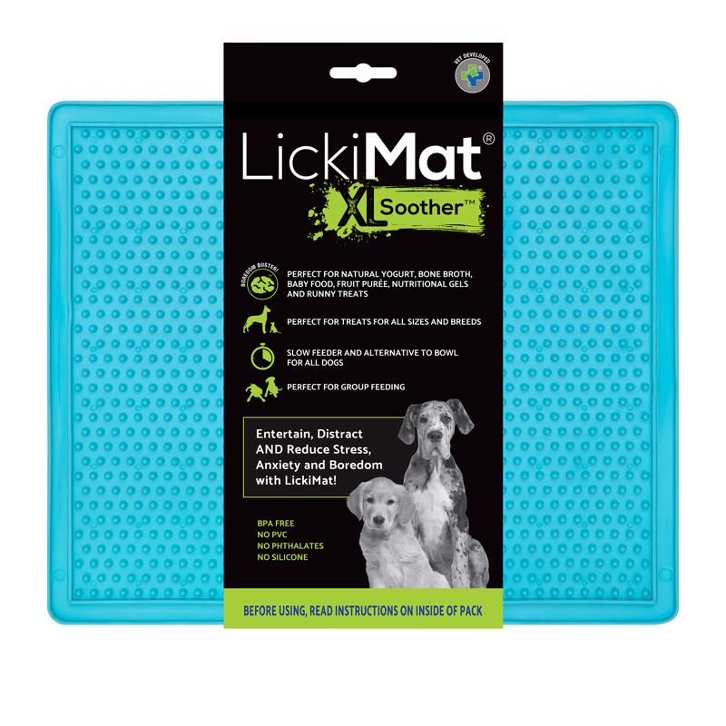 LickiMat Soother Turquoise Rubber XL Slow Feeder For Dogs