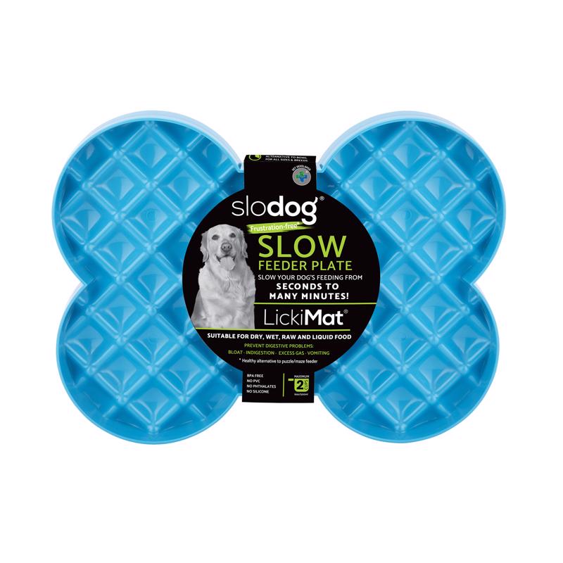 LickiMat Slodog Turquoise Puzzle Plastic Slow Feeder For Dogs