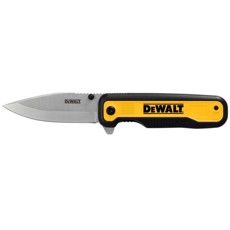 DeWalt Black/Yellow 7Cr Stainless Steel > 6 in. Pocket Knife