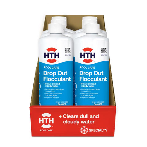 HTH Pool Care Liquid Flocculant 32 oz (Pack of 6)