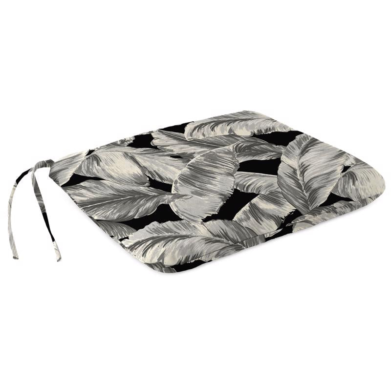 Jordan Manufacturing Black/White Floral Polyester Seat Pad 17 in. H X 2 in. W X 15.5 in. L (Pack of 16)