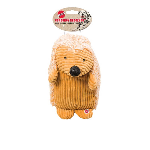 Spot For Dog Assorted Plush Corduroy Hedgehogs Squeak Dog Toy 1 pk (Pack of 3)
