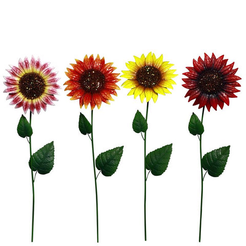 Alpine Assorted Metal 34 in. H Sunflower Outdoor Garden Stake (Pack of 12)