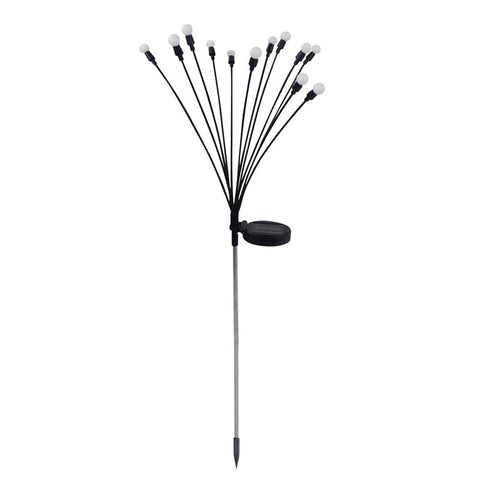 Alpine Black/Silver Metal/Plastic 27 in. H Firefly Solar Garden Stake (Pack of 20)