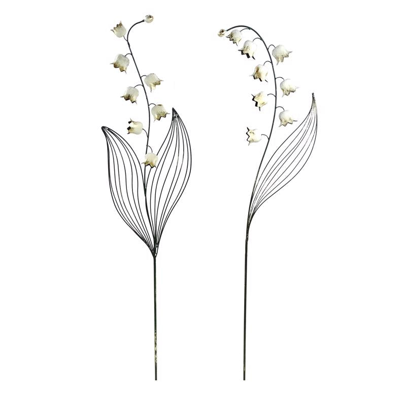 Alpine Multicolored Metal 58 in. H X 12 in. L X 1 in. W Flower Outdoor Garden Stake (Pack of 6)