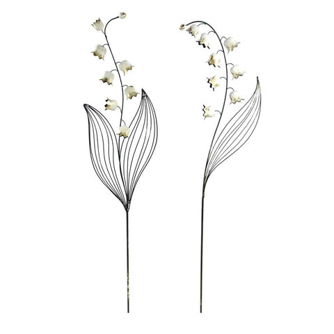 Alpine Multicolored Metal 58 in. H X 12 in. L X 1 in. W Flower Outdoor Garden Stake (Pack of 6)