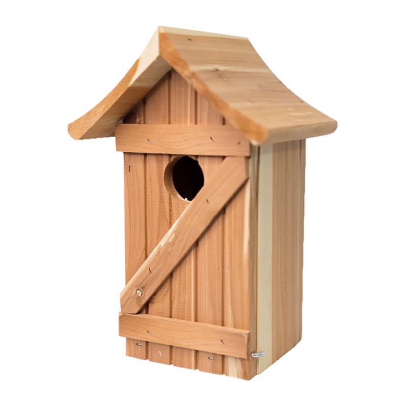 Valley Splendor 10.75 in. H Cedar Bird House (Pack of 4)