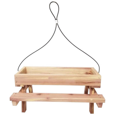 Valley Splendor Cedar Picnic Table Bird Feeder (Pack of 4)