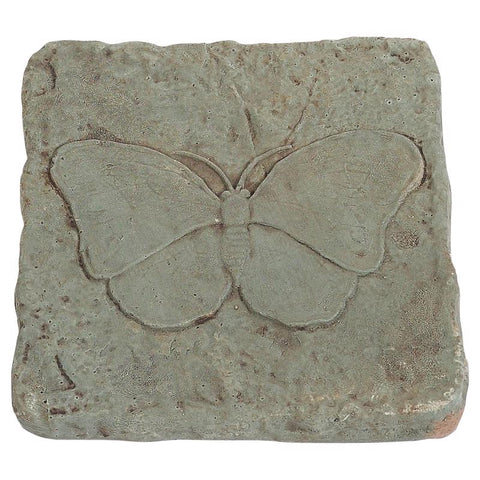 Athens Stonecasting Beige/Brown Concrete 2 in. H X 12 in. L X 12 in. W Butterfly Stepping Stone (Pack of 5)