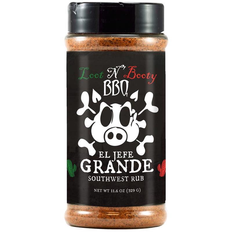 Loot N' Booty El Jefe Grande Sazón/Rub para Barbacoa del Suroeste 11.6 oz