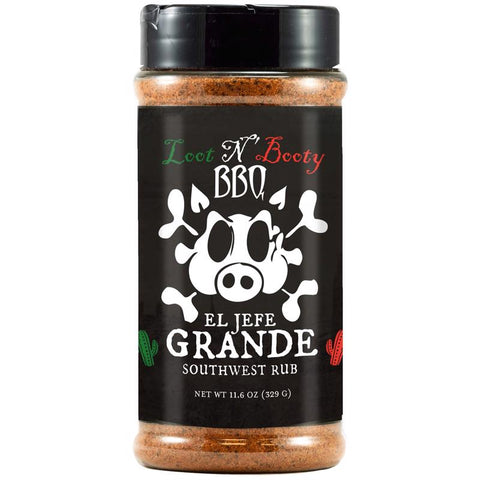 Loot N' Booty El Jefe Grande Southwest Bar-B-Q Rub/Seasoning 11.6 oz