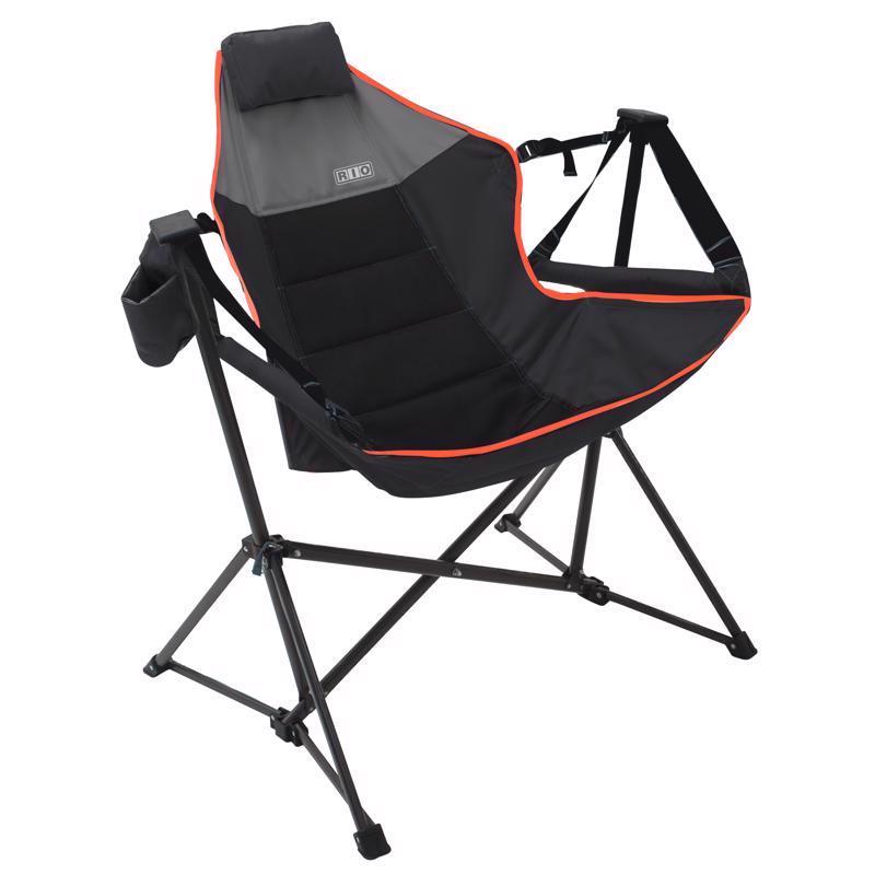 RIO Brands Black Suspension Folding Lounger