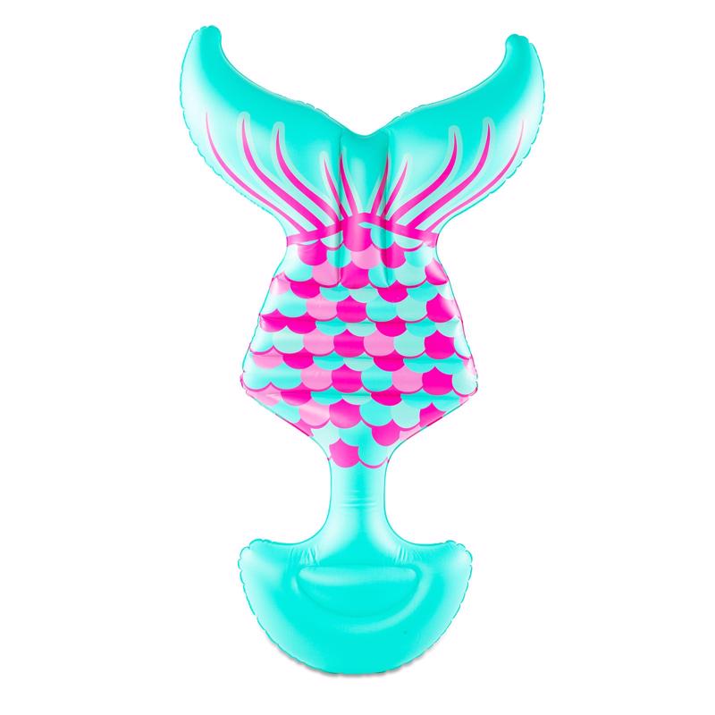 BigMouth Blue/Pink PVC/Vinyl Inflatable Mermaid Tail Saddle Seat Pool Float