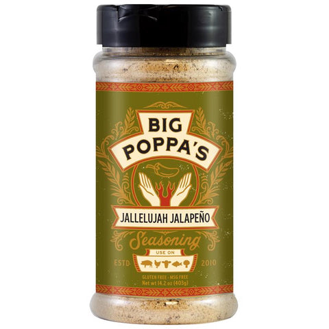 Big Poppa's Jallelujah Jalapeno Bar-B-Q Rub/Seasoning 14.2 oz