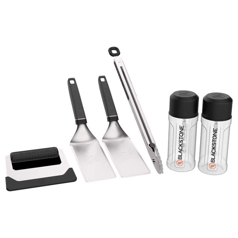 Set de utensilios para plancha Blackstone negro/plateado, 1 paquete