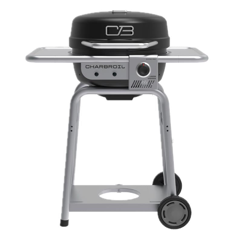 Charbroil Bistro Pro 1 Burner Charcoal/Liquid Propane Grill Black/Silver